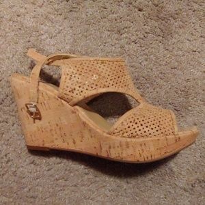 Vaneli Cork Wedge Sandal